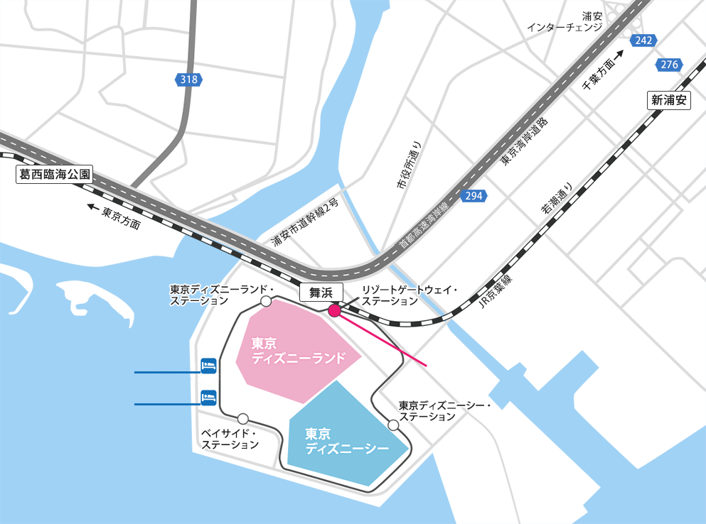 ディズニー周辺地図